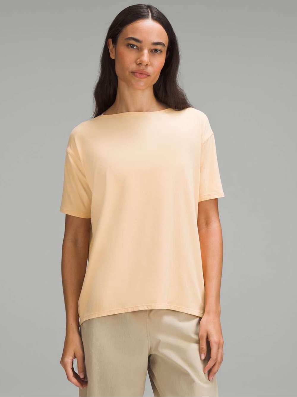 Lululemon Summer Glow Back in Action Short Sleeve Shirt Nulu